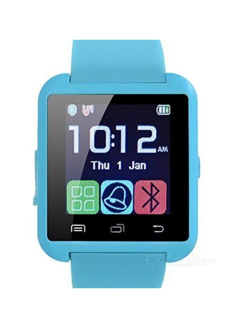 Premium Sky Blue Bluetooth Smart Wrist Watch Phone mate for Android Samsung HTC LG Touch Screen Blue Tooth Smart Watch for Kids for Adults Amazingforless U8