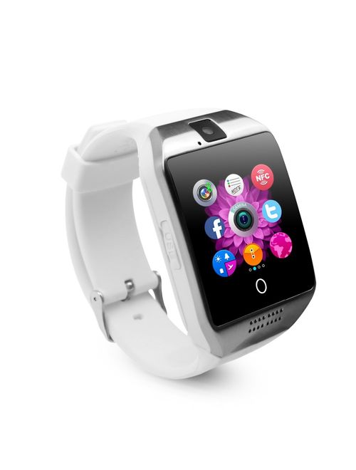 AmazingForLess Unisex White Bluetooth Smart Wrist Watch with Camera