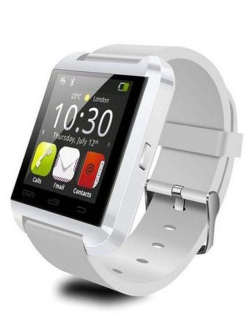 Amazingforless Wite Bluetooth Smart Wrist Watch Phone mate for Android Samsung HTC LG Touch Screen