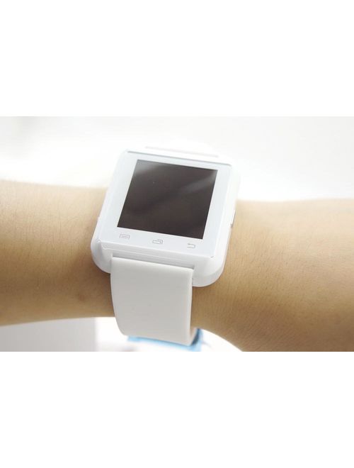 Premium White Bluetooth Smart Wrist Watch Phone mate for Android Samsung HTC LG Touch Screen Blue Tooth Smart Watch for Kids for Adults Amazingforless U8