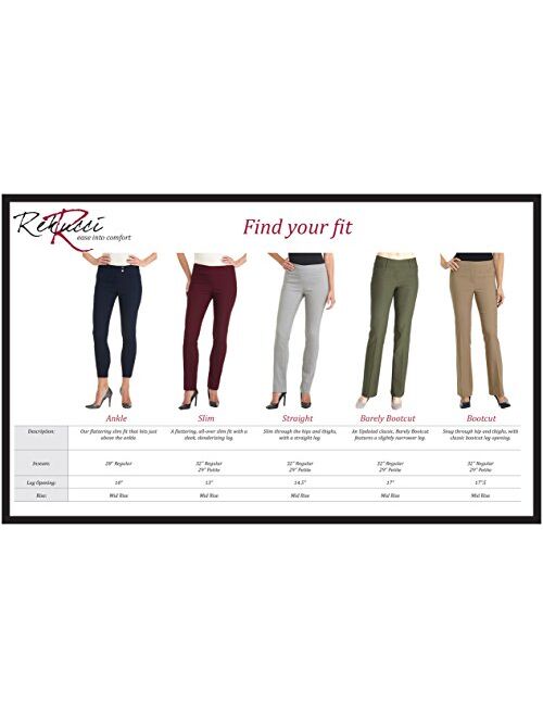 Rekucci Women's Ease in to Comfort Fit Stretch Slim Pant