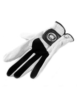 NEW Quality Sport Tour Cabretta White/Black Leather Glove Men's Cadet Medium
