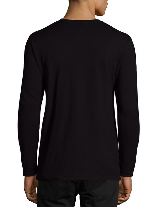 Hanes Men's and Big Men's Nano-T Long Sleeve Tee, Up To Size 3XL