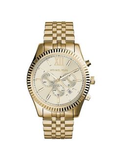 Men's Lexington Gold-Tone Chronograph Watch, MK8281