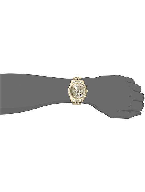 Michael Kors Men's Lexington Gold-Tone Chronograph Watch, MK8281