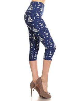 Capri REG/Plus Fashion Print Leggings Capri BAT1