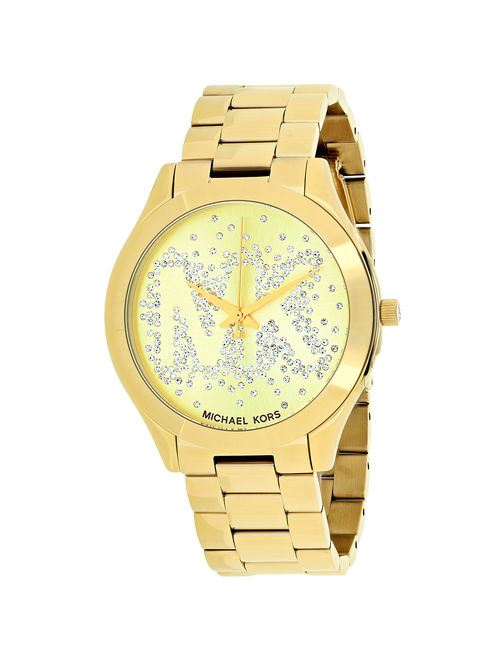 Michael Kors Women's Slim Runway Gold-Tone Watch, MK3590