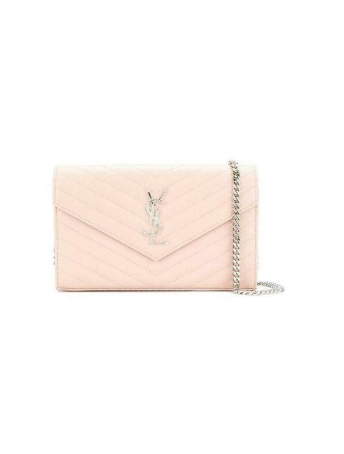 Yves Saint Laurent Saint Laurent Chain Wallet Medium Woc Pink Leather Cross Body Bag