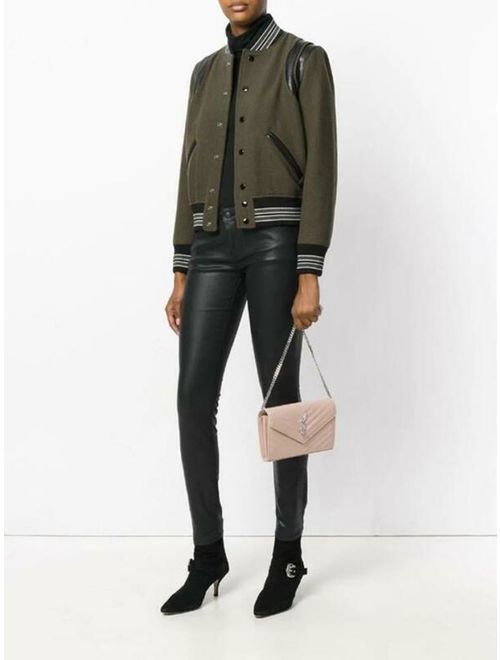 Yves Saint Laurent Saint Laurent Chain Wallet Medium Woc Pink Leather Cross Body Bag