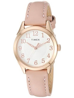 Women's Briarwood 28mm Rose Gold Watch, Pink Genuine Leather Strap