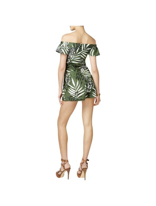 Guess Womens Fulton Off-The-Shoulder Floral Printed Romper