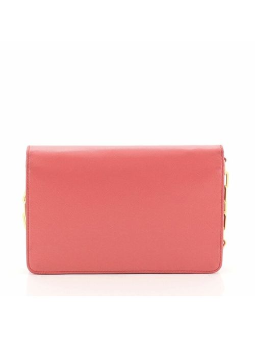Prada Chain Wallet Crossbody Saffiano Leather