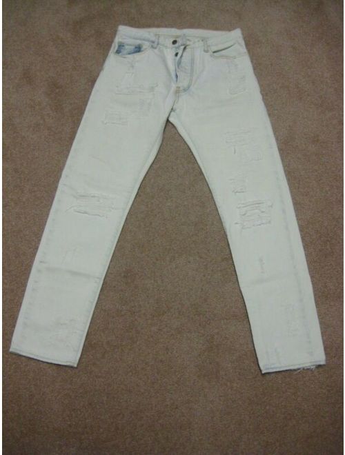 Roundel London damaged suburban denim jeans made in Italy size 32 Retail $395