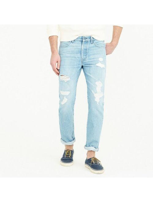 Wallace&Barnes J Crew Mens Selvedge Denim Slim Jeans MADE IN USA $298 NEW 34x32