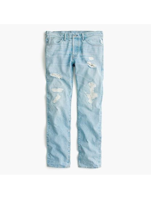 Wallace&Barnes J Crew Mens Selvedge Denim Slim Jeans MADE IN USA $298 NEW 34x32