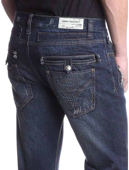 Jimmy Taverniti Selvedge Denim Mens Low Rise Slim Straight Jeans $198 NEW 32x34
