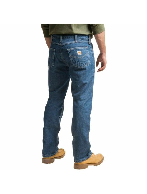 New Mens Carhartt Flame-Resistant Lined Utility Denim Jeans Relaxed Fit W36 L34
