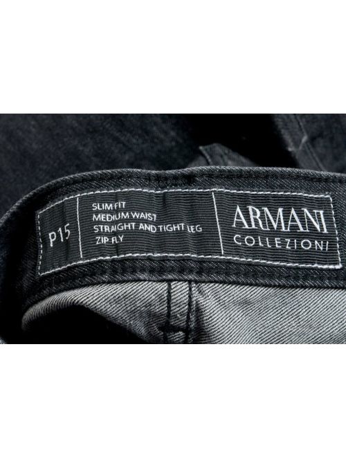 Armani Collezioni Men's Dark Gray Slim Fit Straight Leg Jeans Size 30 38 40