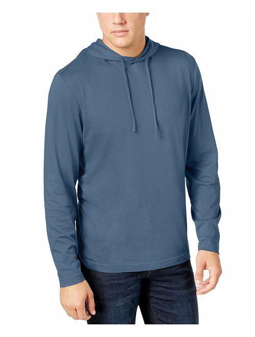 Mens Jersey Hooded Shirt (Wedgewood Blue, Small)