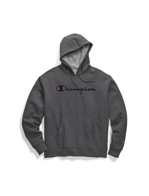 Champion Men's Powerblend Pullover Hoodie, Script Logo