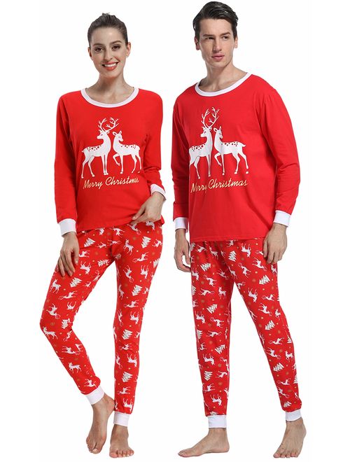 Matching Family Christmas Pajamas Boys Girls Elk Pjs Toddler Kids Children Sleepwear Baby Clothes Pyjamas Women XS