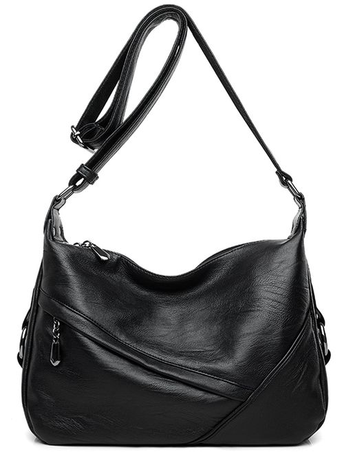 Covelin Women's Retro Sling Shoulder Bag from Covelin, Leather Crossbody Tote Handbag