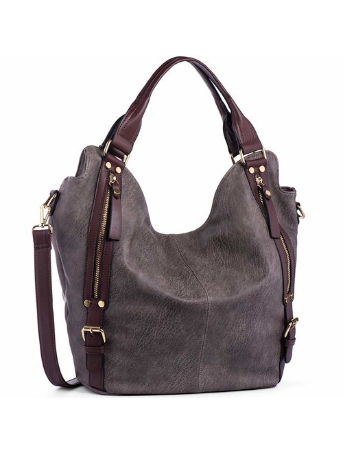 JOYSON Women Handbags Hobo Shoulder Bags Tote PU Leather Handbags Fashion Large Capacity Bags