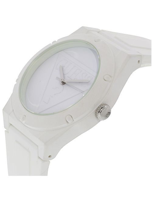 GUESS Women's Iconic U0979L1 White Silicone Japanese Quartz Fashion Watch