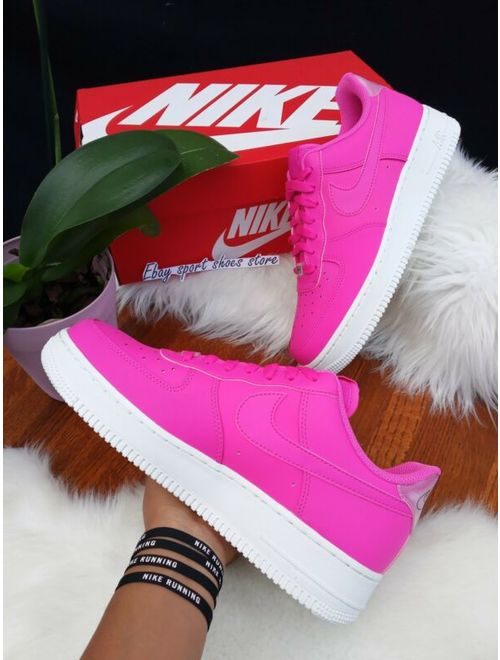 SIZE 8 WOMEN'S NIKE AIR FORCE FUCHSIA PINK AF1 AO2132 600 CASUAL SNEAKERS