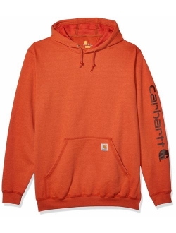 Men's Midweight Sleeve Logo Hooded Sweatshirt (Regular and Big and Tall Sizes)