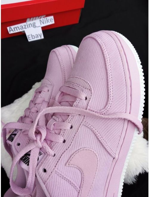 * 7Y | 9 Womens Nike AF1 Air Force 1 LOW PINK ROSE BABY CASUAL SNEAKERS WHITE
