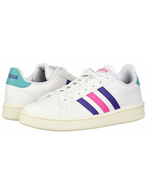 Adidas Womens Grand Court Low Top Lace Up Fashion Sneakers, Pink, Size 8.0 OMqo