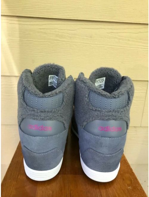 Adidas Super Hi Top Comfort Suede Wedge Winter Walking Shoes Sneakers Sz 9