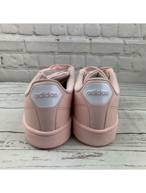 Adidas NEO Cloudfoam Advantage Stripe Court Pink Sneakers Womens Shoes Size 7.5