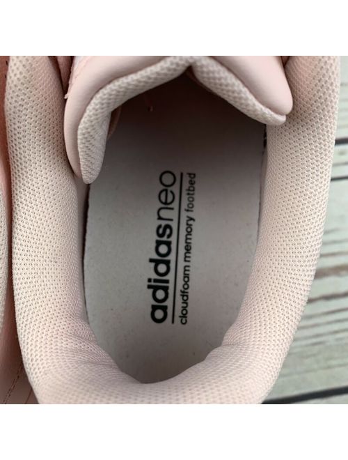 Adidas NEO Cloudfoam Advantage Stripe Court Pink Sneakers Womens Shoes Size 7.5