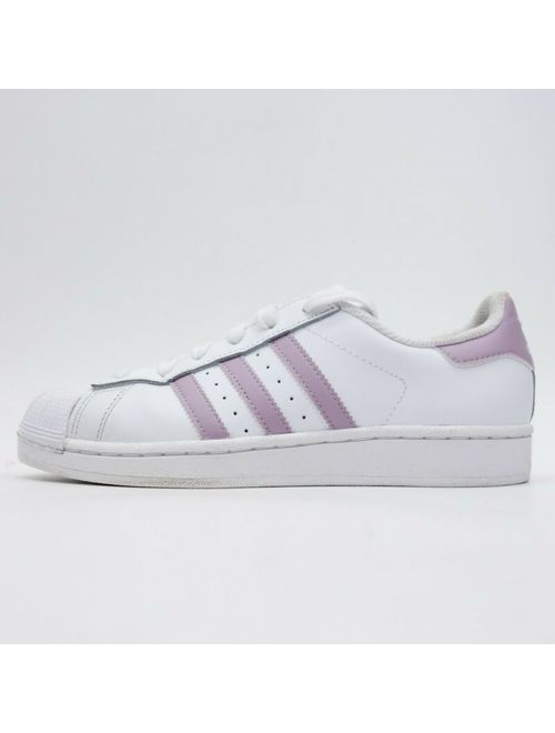 Adidas Originals Adidas Womens US 7 EU 38.33 Originals Superstar White Light Purple Shoes