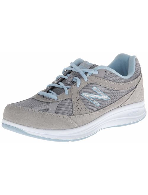 New Balance Womens Ww877 Low Top Lace Up Running Sneaker, Silver, Size 9.0
