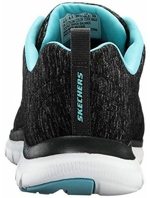 Skechers 12753W Sport Womens Flex Appeal 2.0 Sneaker 6W Black/Blue