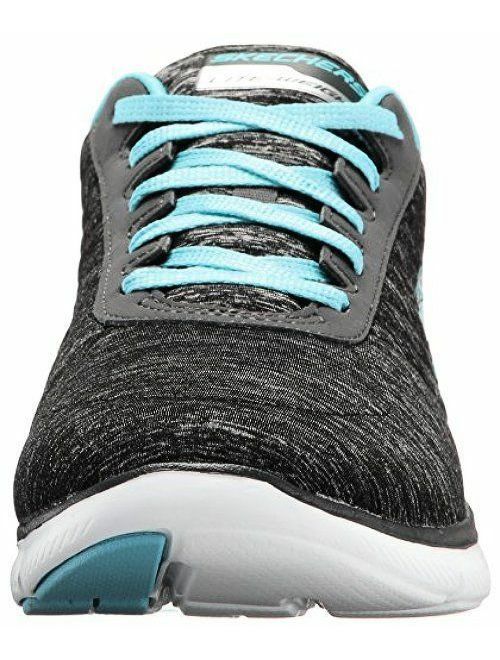 Skechers 12753W Sport Womens Flex Appeal 2.0 Sneaker 6W Black/Blue
