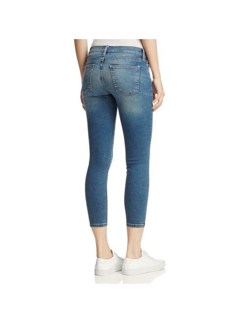 Current/Elliott Womens The Stiletto Blue Denim Crop Skinny Jeans 31 BHFO 1046