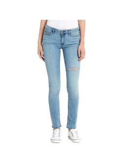 Jeans Womens Blue Destroyed Mid-Rise Skinny Jeans 31/32 BHFO 3014