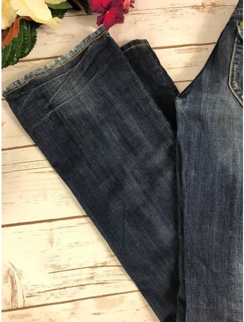 Mek Denim Size 25 Bootcut Jeans Dark Blue Masonville Distressed Miss Me TA43