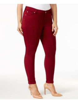 Celebrity Pink 7522 Plus Size 24W Womens NEW Dark Red Skinny Jeans 5-Pockets $59