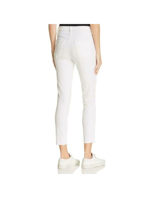 J Brand Womens Alana White Braided High Rise Denim Cropped Jeans 27 BHFO 9934