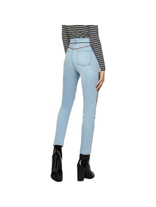 BCBGeneration Womens Blue Denim Piping Mid-Rise Skinny Jeans 30 BHFO 8403
