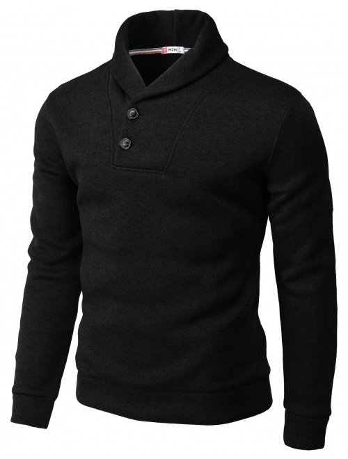 H2H Mens Casual Slim Fit Pullover Sweatshirts T-Shirts Thermal Napping Inside of Various Styles