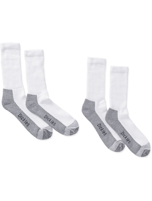 Genuine Dickies Men's Non-Binding Steel Toe Crew Socks, 2-Pack