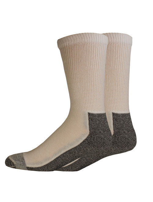Genuine Dickies Men's Non-Binding Steel Toe Crew Socks, 2-Pack