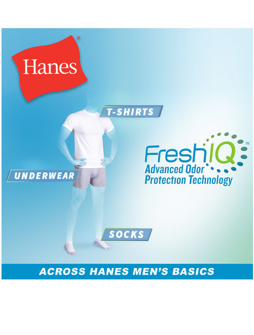 Hanes Men's FreshIQ X-Temp Active Cool Crew Socks, 12 + 1 Bonus Pack