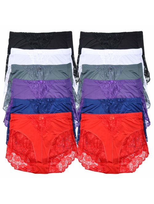 Angelina High Waist Boxer Briefs with Lace Accent Detail